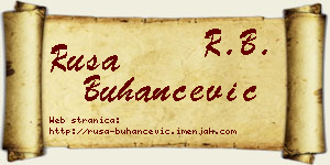 Rusa Buhančević vizit kartica